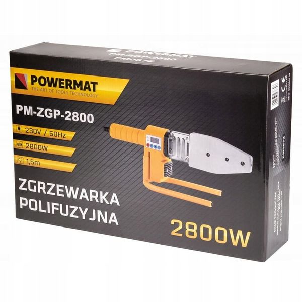 ZGRZEWARKA DO RUR PCV PP 2800W LCD MATRYCE 16-63MM zdjęcie 5