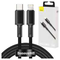 kabel usb-c do lightning baseus high density braided, 20w, 5a, pd, 2m