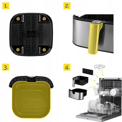 4w1 Frytkownica beztłuszczowa Air Fryer Yoer +WiFi 6L 1700W +Programator na Arena.pl