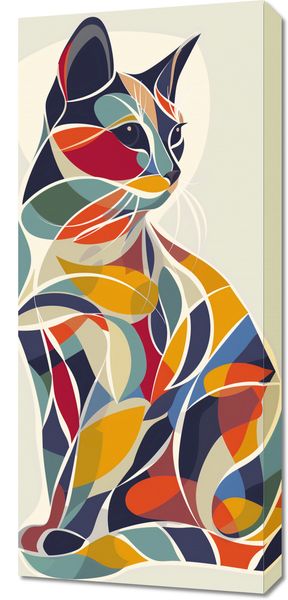 Obraz 40x90cm Kalejdoskopowy Kot zdjęcie 1