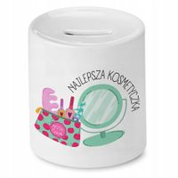 Skarbonka Kosmetyczki Najlepsza Kosmetyczka Z Nadrukiem Ze Zdjęciem