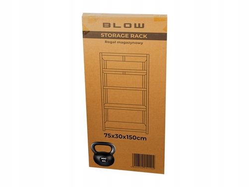 REGAŁ METALOWY MAGAZYNOWY 150x75x30cm 4 PÓŁKI MDF 150kg 600kg DO na Arena.pl