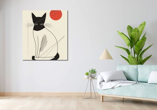 Obraz 90x100cm Czerwony Krąg na Arena.pl