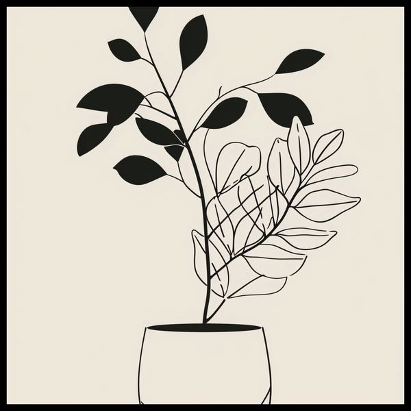 Plakat 60x60cm Prostota Doniczki zdjęcie 2