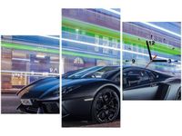 60CM 90 ZEGAR 3 ELEM MATOWO CZARNY AVENTADOR BEN ŚCIENNY