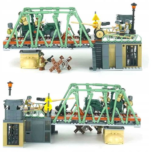 Klocki Bitwa Na Moście Jeep W Pułapce Armia Wojsko BUNKIER DZIAŁO 8 FIGUREK na Arena.pl