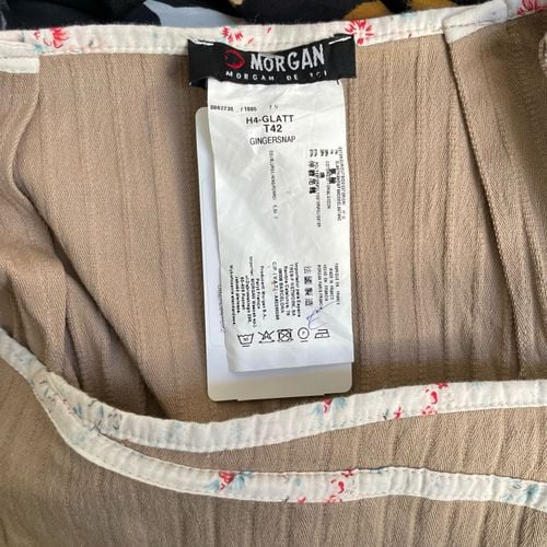 Spódnica Midi Lekka Przewiewna Stylowa Damska Beżowa Rozmiar 42 na Arena.pl