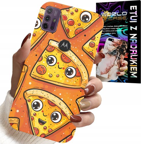 ETUI DO MOTOROLA MOTO G10 POWER - SŁODKIE UŚMIECHNIĘTE PIZZE CASE + SZKŁO na Arena.pl