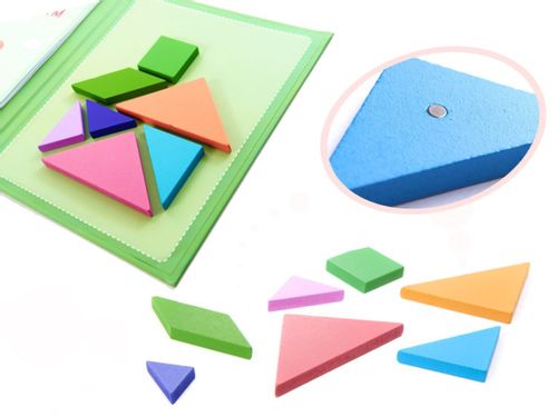 Książeczka magnetyczna układanka klocki 3D tangram na Arena.pl