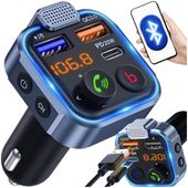 TRANSMITER BLUETOOTH AUDIO FM MP3 BT SZYBKA ŁADOWARKA 3X USB QC 3.0 RGB LED