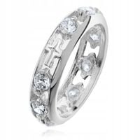 SREBRNY RÓŻANIEC NA PALEC OBRĄCZKA RÓŻAŃCOWA R .14