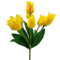 TULIPAN SZTUCZNY TULIPANY ŻÓŁTE BUKIET SZTUCZNE KWIATY 9 sztuk
