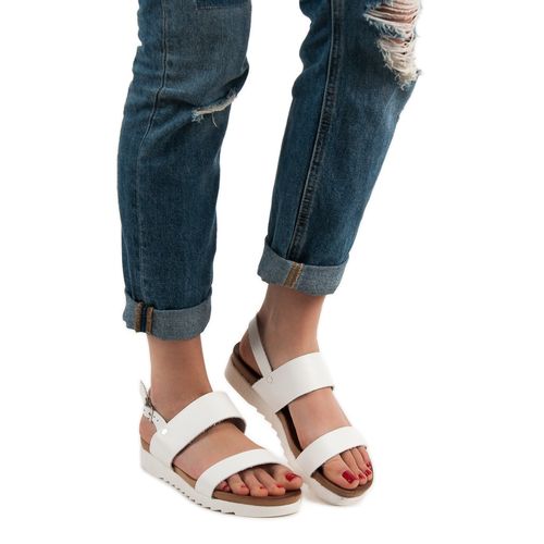 Białe Sandały Płaskie r.38 na Arena.pl