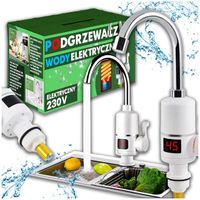 PRZEPŁYWOWY PODGRZEWACZ WODY ELEKTRYCZNY WYŚWIETLACZ LCD 3K