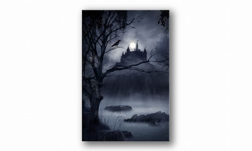 OBRAZ NA PŁÓTNIE PROSTOKĄTNY - Zamek w lesie na Arena.pl