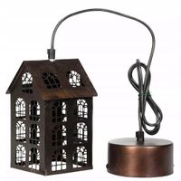 LAMPA SUFITOWA WISZĄCA DOMEK dom loft stare złoto 20cm do salonu sypialni