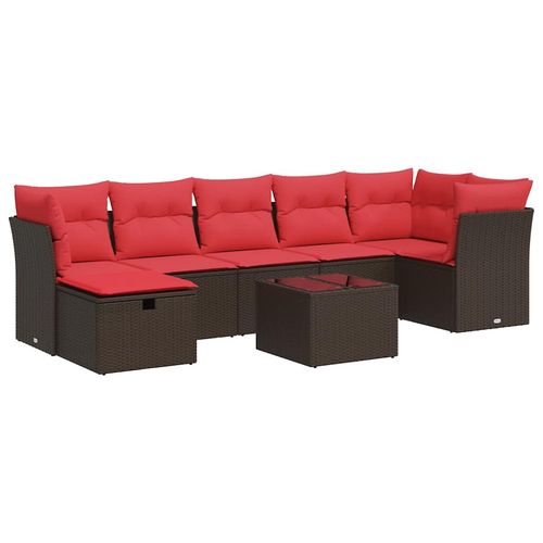 8-cz. zestaw wypoczynkowy do ogrodu, z poduszkami, brązowy na Arena.pl