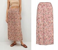 MANGO długa plisowana spódnica w kwiaty XS