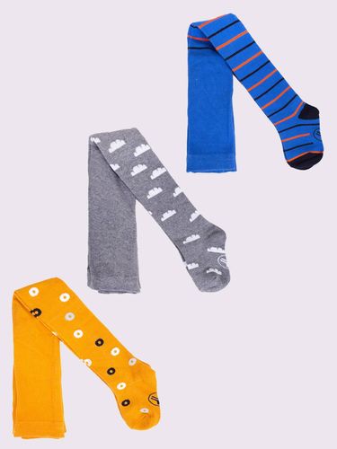 Rajstopy chłopięce bawełniane we wzory 3PAK 56-62 YOCLUB na Arena.pl