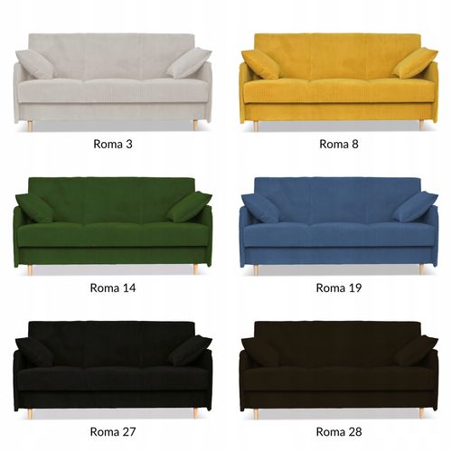 Kanapa sofa Alvo rozkładana wersalka funkcja spania pojemnik Family czarna na Arena.pl