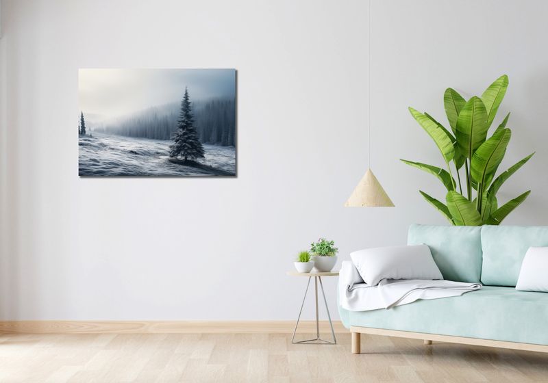 Obraz 90x60cm Samotna Choinka zdjęcie 2