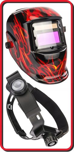 SAMOŚCIEMNIAJĄCA MASKA PRZYŁBICA SPAWALNICZA FILTR AUTOMATYCZNA RED TECHNIC na Arena.pl