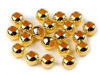 KORALIKI PLASTIK METALIC DUŻY OTWÓR ZŁOTY ŻÓŁTY 8x10MM 6SZT