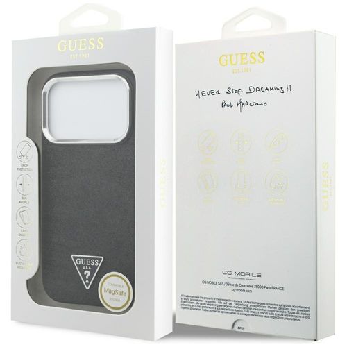 Etui Guess Glitter Triangle Logo MagSafedo iPhone 17 Pro czarny na Arena.pl