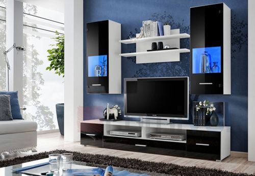 MEBLOŚCIANKA RENO  WHITE & BLACK na Arena.pl