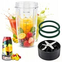 KUBEK 950ML + OSTRZE Z USZCZKAMI DO BLENDERA NUTRIBULLET 600/900W