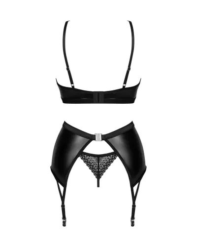 obsessive norides xl/2xl - komplet 3-częściowy wet look, czarny na Arena.pl