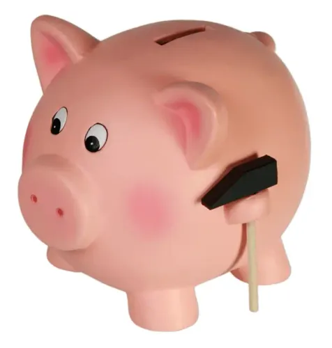 Skarbonka Świnka Gigant XXL z Młotkiem w Eleganckiej Drewnianej Skrzynce na Arena.pl