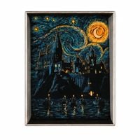 Van Gogh Hogwart | 3 cm | Metal Emalia | Przypinka Filmowa | Harry Potter