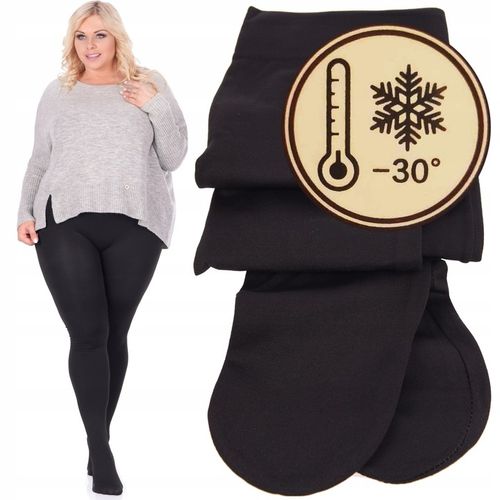 Rajstopy POLAR -30* OCIEPLANE zimowe wyszczuplające MOCNO KRYJĄCE PLUS SIZE na Arena.pl