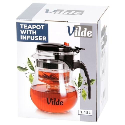 dzbanek szklany 1150ml z zaparzaczem spustowym do herbaty ziół 259417 na Arena.pl