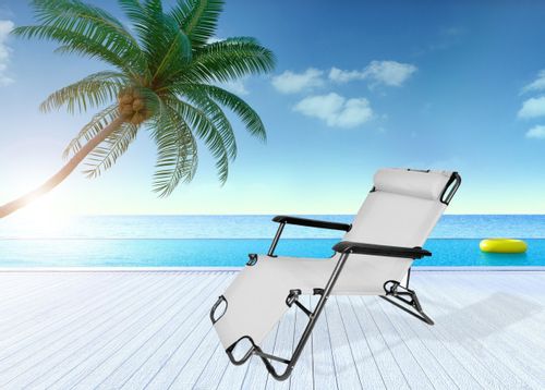 Fotel Leżak LEON szary na Arena.pl