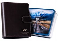Portfel męski skórzany elegancki Peterson ochrona RFID duży na zatrzask