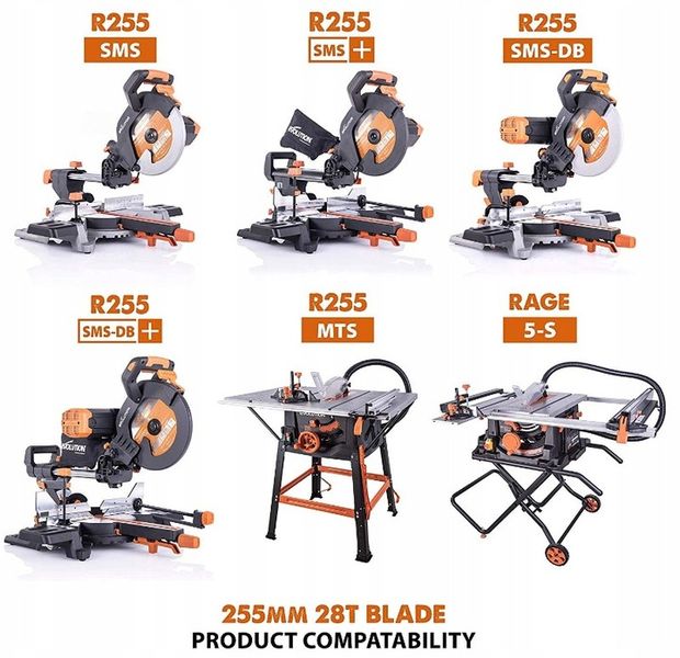 Tarcza piła TCT wielozadaniowa Evolution RAGE 255 zdjęcie 4