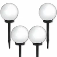 LAMPA SOLARNA OGRODOWA MOCNA BIAŁA KULA LED DUŻA XXL 4 SZTUKI