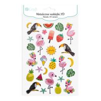 METALICZNE NAKLEJKI 3D - TROPIKI, 29 SZT DP CRAFT