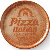 talerz do pizzy z porcelany recipe collection brick red śr. 33 cm