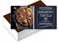 Wizytówki firmowe reklamowe 200szt dużo wzorów PIZZA MAKARONY TORTILLA