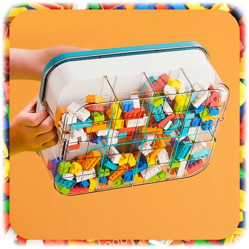 POJEMNIK na Klocki LEGO 4-PIĘTROWY WARSTWOWY ORGANIZER z Przegródkami 24 L na Arena.pl