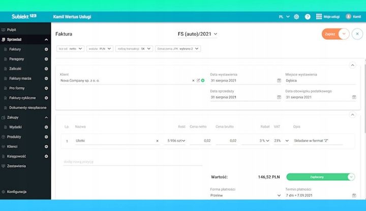 Program INSERT Subiekt 123 Pakiet Podstawowy zdjęcie 8