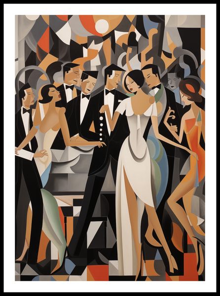 Plakat 50x70cm Bal w Art Deco zdjęcie 3