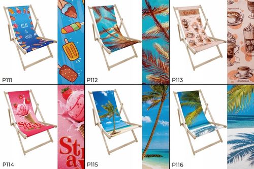 Płachta na leżak do ogrodu WZORY nadruk FULLPRINT PŁACHTA NA LEŻAK PLAŻOWY na Arena.pl