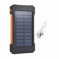 Power Bank I Latarka Kempingowa 2W1 2X1A 20000Mah Solarny Wodoodporny