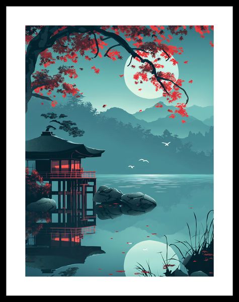 Plakat 30x40cm Japoński Pawilon zdjęcie 3