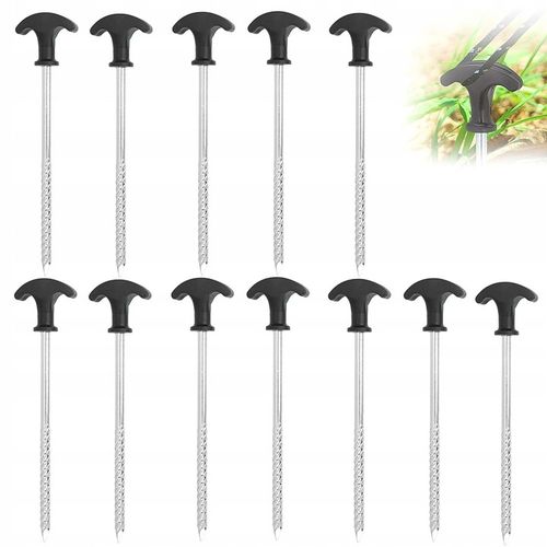 ŚLEDZIE NAMIOTOWE DO NAMIOTÓW MARKIZ I DEKORACJI KPL 12SZT ŻELAZNE I TRWAŁE na Arena.pl