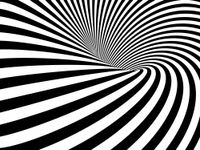 FOTOTAPETA PASY ABSTRAKCJA 3D CZERŃ TUNEL 360x240